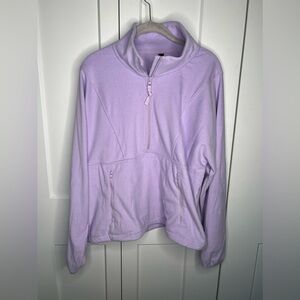 Mondetta NWOT Lavender 1/4 Zip Fleece Pullover Sweater Women’s Size XL